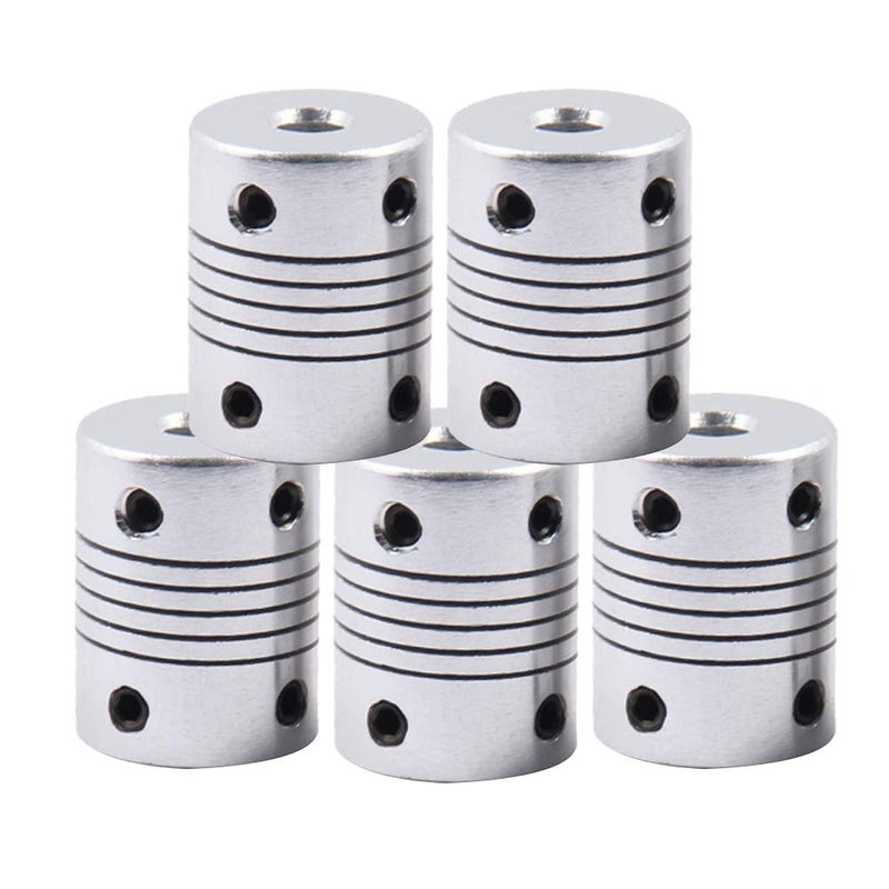 Saipor Saiper Flexible Couplings 5mm to 6mm (5pcs) Aluminum Alloy Joint Connector Compatible with NEMA 17 Stepper Motors, RepRap 3D Printer or CNC Machine, 3D Printer Accessories - Image 3